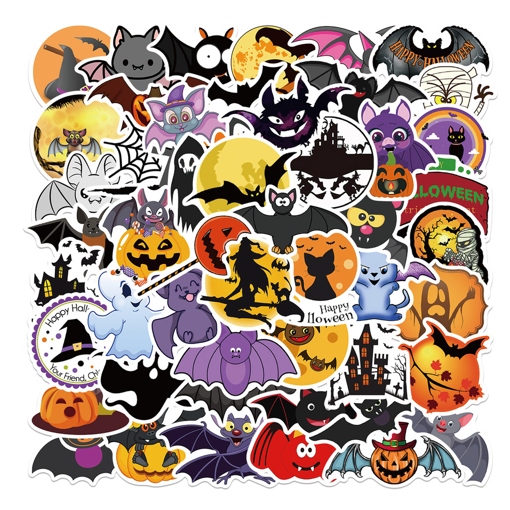 Sports Equipment Stores - 50 adesivi con motivi di Halloween,